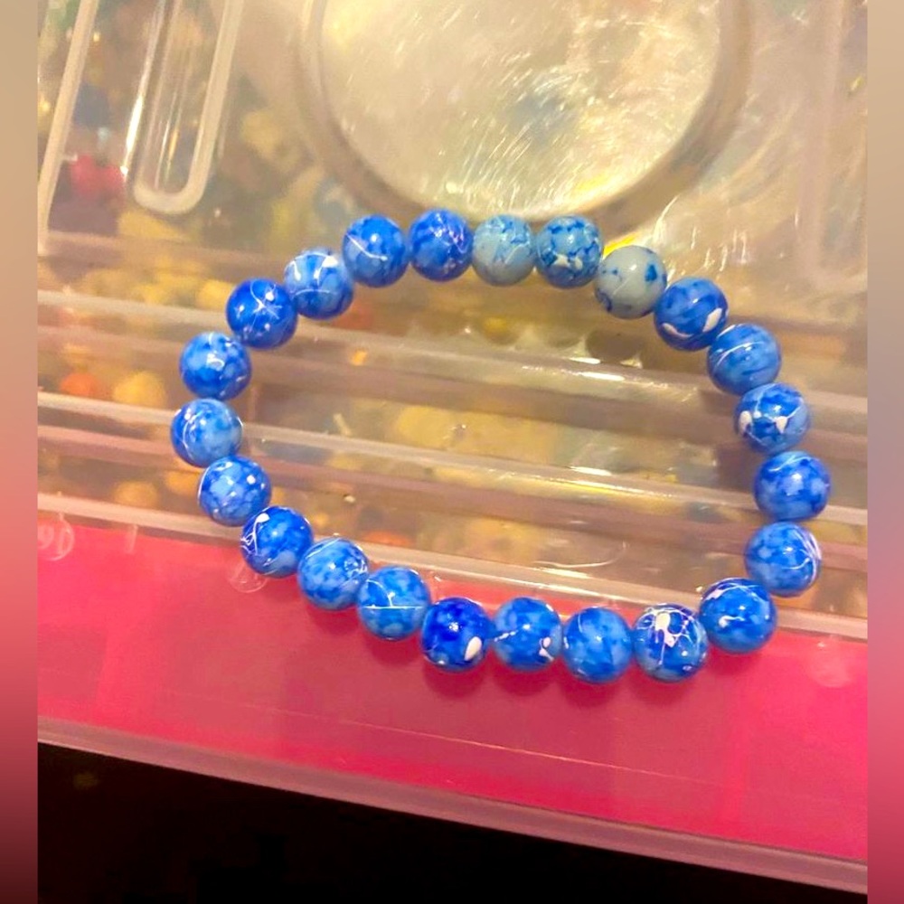 Marble blue hand made
